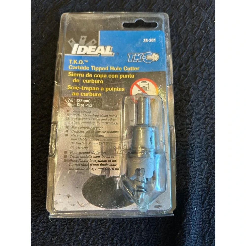 IDEAL 36-301 TKO 7/8-Inch Carbide Tipped‎ Hole Cutter